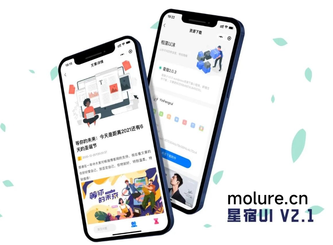 星宿UI V2.1 资源站小程序源码全新文章内页设计