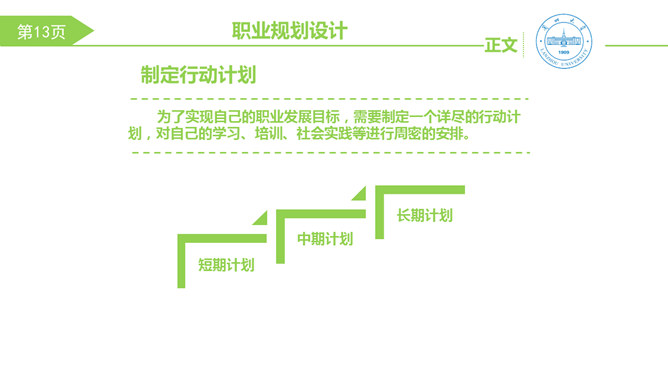 大学生职业生涯规划PPT模板