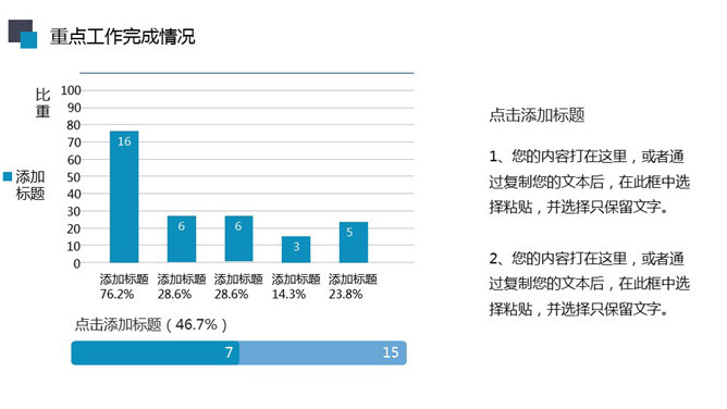 大方实用动态工作总结PPT模板