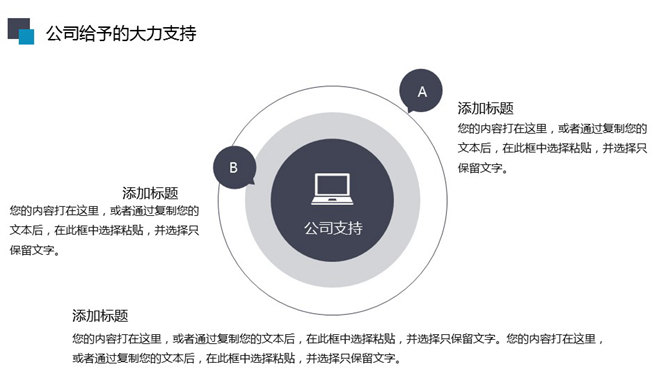 大方实用动态工作总结PPT模板