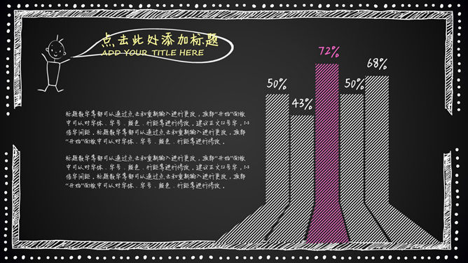 创意黑板粉笔字效果PPT模板