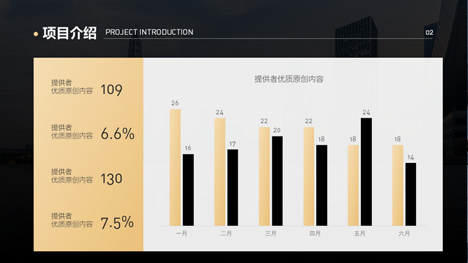 大气黑金商业融资计划书PPT模板