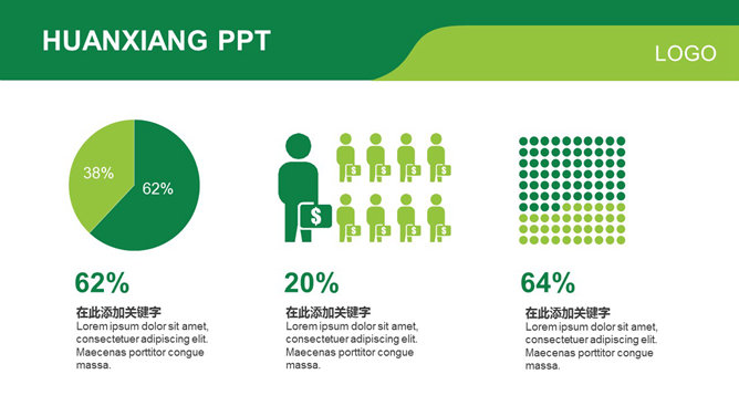 绿色简约大气商务PPT模板