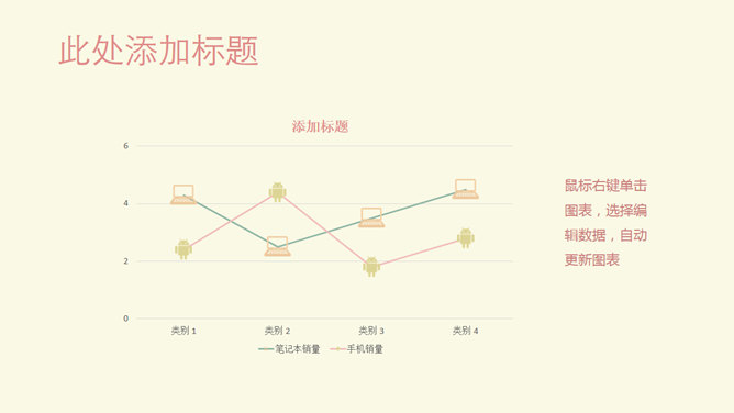 清新淡雅唯美小花女生PPT模板