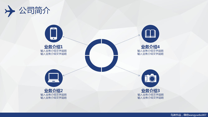 大气飞机公司企业介绍PPT模板