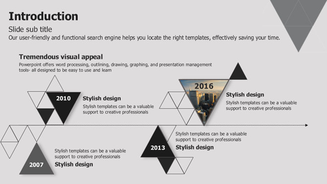 创意三角形排版建筑施工PPT模板