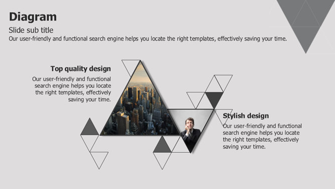 创意三角形排版建筑施工PPT模板