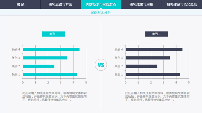 渐变顶部导航论文答辩PPT模板