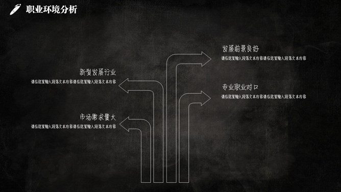 黑色大学生职业生涯规划PPT模板