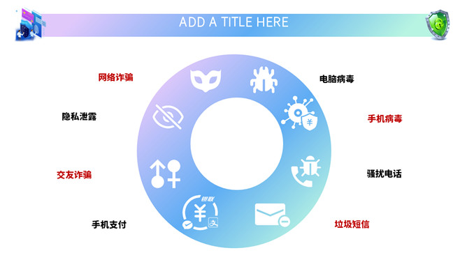 网络安全教育课件PPT模板