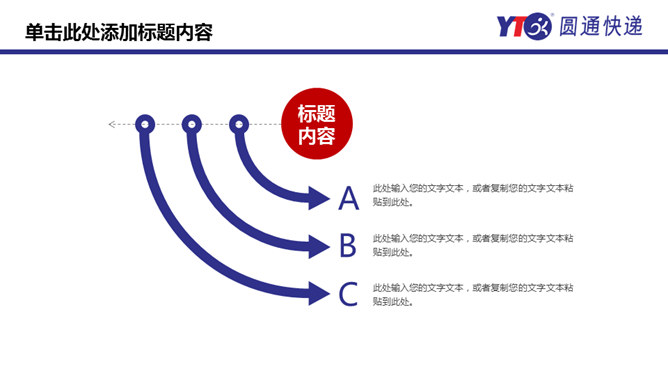 圆通快递专用工作总结PPT模板