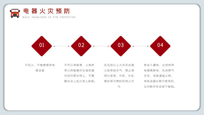 假期消防远离火灾PPT模板