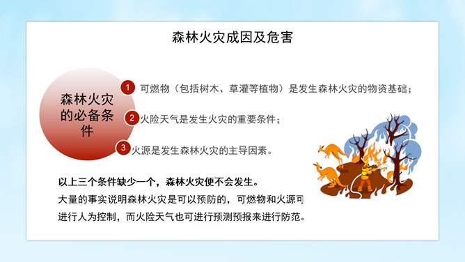 森林防火知识教育PPT模板