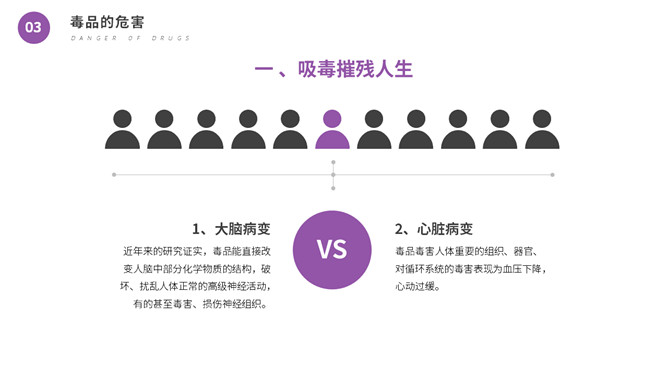 珍爱生命远离毒品教育PPT模板