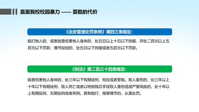 拒绝校园欺凌建立友善和谐校园PPT模板