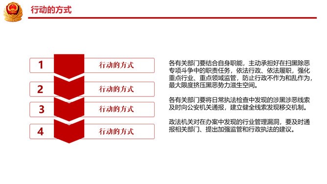 扫黑除恶打击犯罪PPT模板