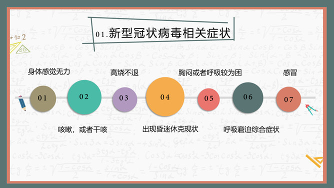 开学学校新冠疫情防控PPT模板