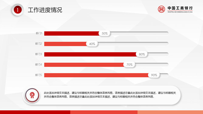 工商银行专用工作总结PPT模板