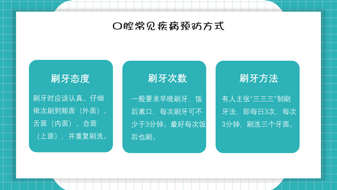 口腔牙齿健康护理保健PPT模板