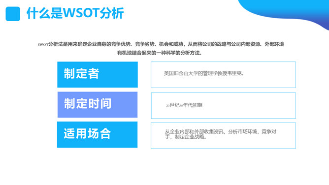 SWOT分析培训课件PPT模板