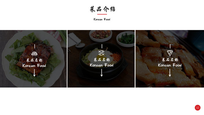 韩国料理连锁加盟介绍PPT模板