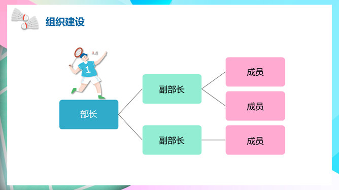 羽毛球社团招新PPT模板