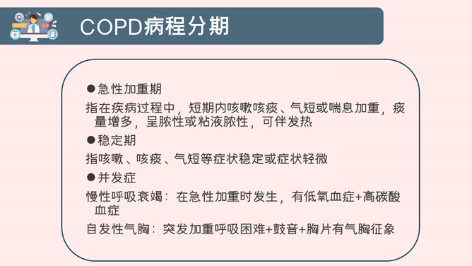 COPD患者护理查房PPT模板