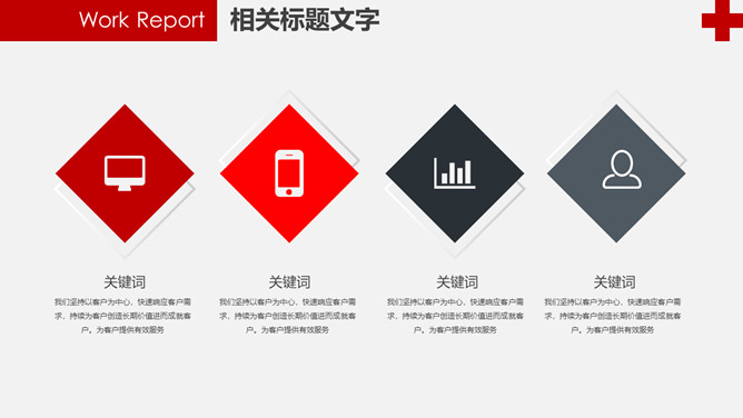 红十字医疗医院工作汇报PPT模板