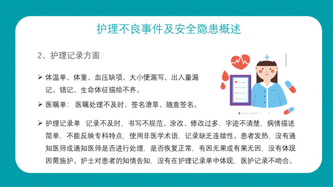 护理不良事件隐患缺陷PPT模板