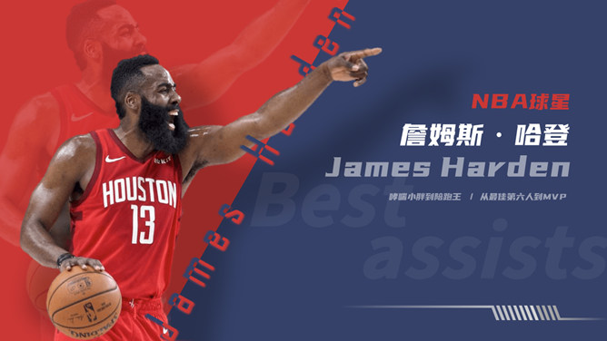 NBA篮球明星介绍PPT模板