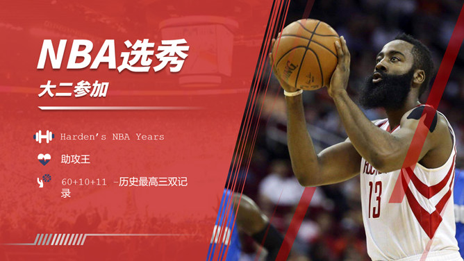 NBA篮球明星介绍PPT模板