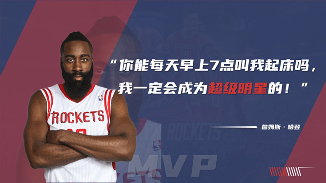 NBA篮球明星介绍PPT模板