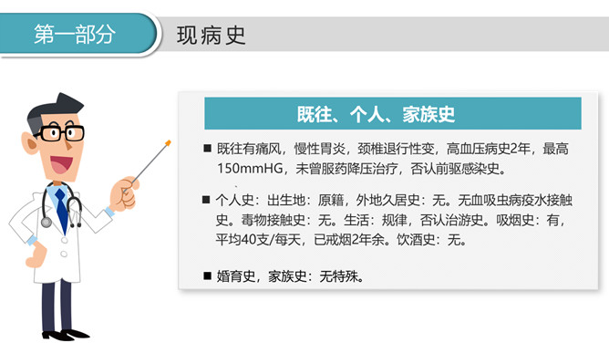 医生治疗病例分析PPT模板