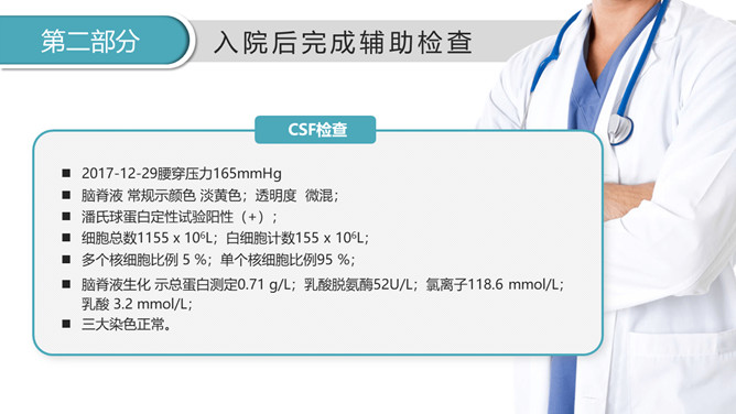 医生治疗病例分析PPT模板