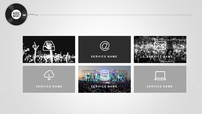 创意黑灰音乐主题PPT模板