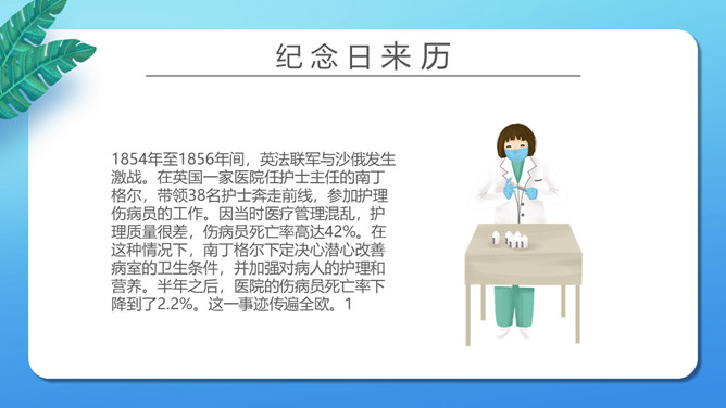 致敬平凡国际护士节PPT模板