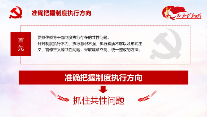 领导干部制度执行力提升策略PPT模板