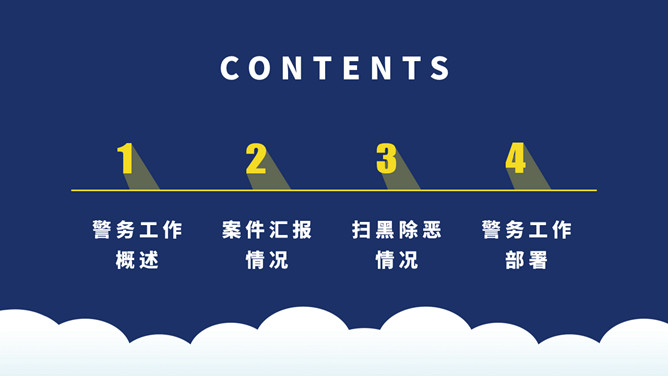 公安警察工作总结汇报PPT模板