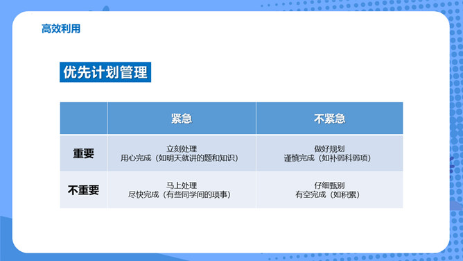 管理时间提高效率班会PPT模板