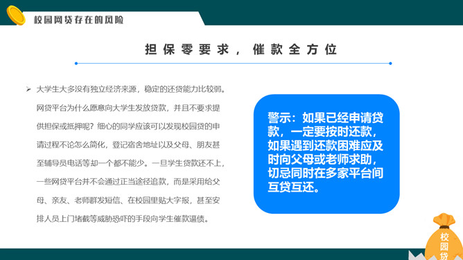 拒绝校园网贷PPT课件模板