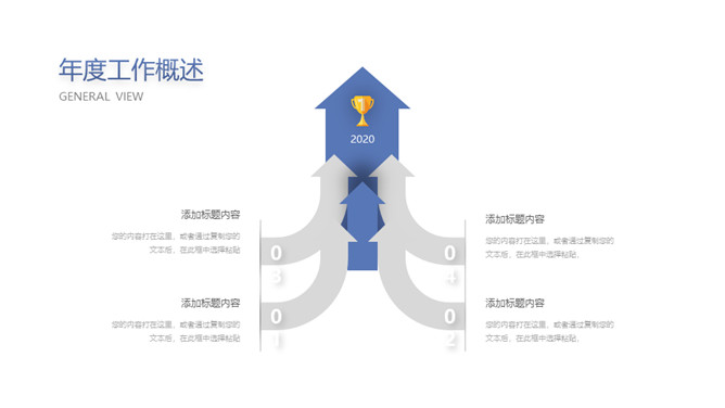 矢量扁平化工作汇报总结PPT模板