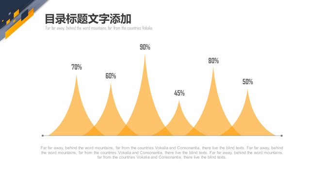 黄蓝几何简约商务PPT模板