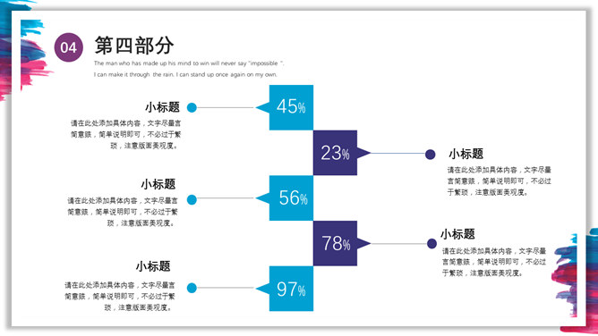 彩色水彩墨迹通用PPT模板