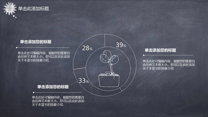 创意手绘粉笔黑板PPT模板