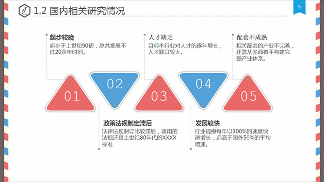 创意信件毕业设计答辩PPT模板