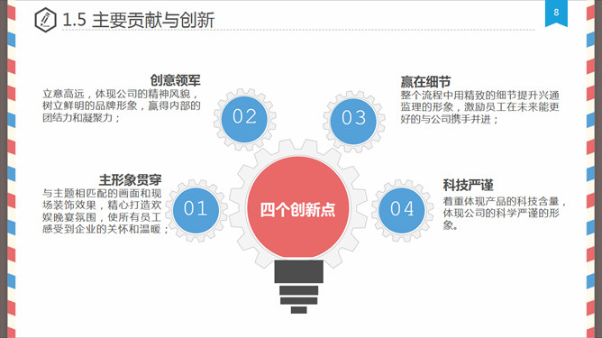 创意信件毕业设计答辩PPT模板