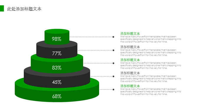 极简绿色泡泡通用PPT模板