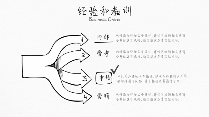 精美创意手绘年终总结PPT模板