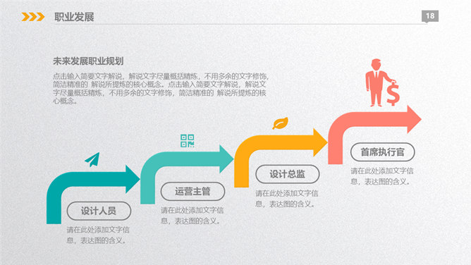 彩色大学生职业生涯规划PPT模板