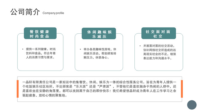 简洁商业融资计划书PPT模板